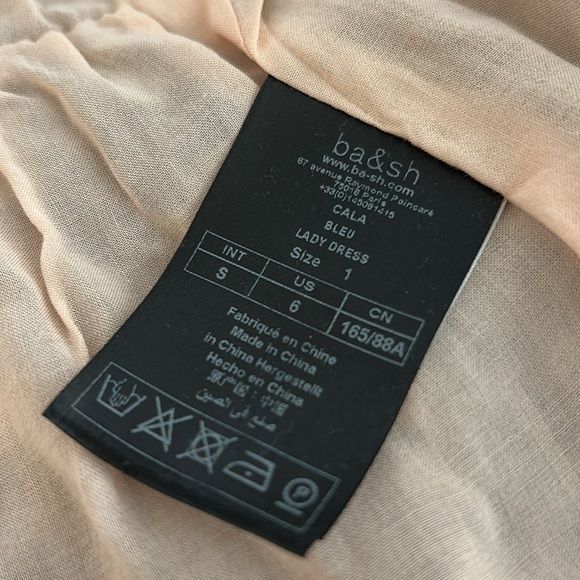 Ba&sh beautiful Robe Cala animal print tiered dress with side zipper and snaps. - Picture 16 of 16